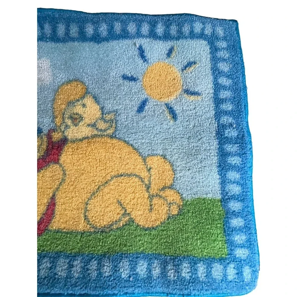 Vintage Winnie The Pooh Duck Sunshine Bee  Rug 29”x 19” RARE